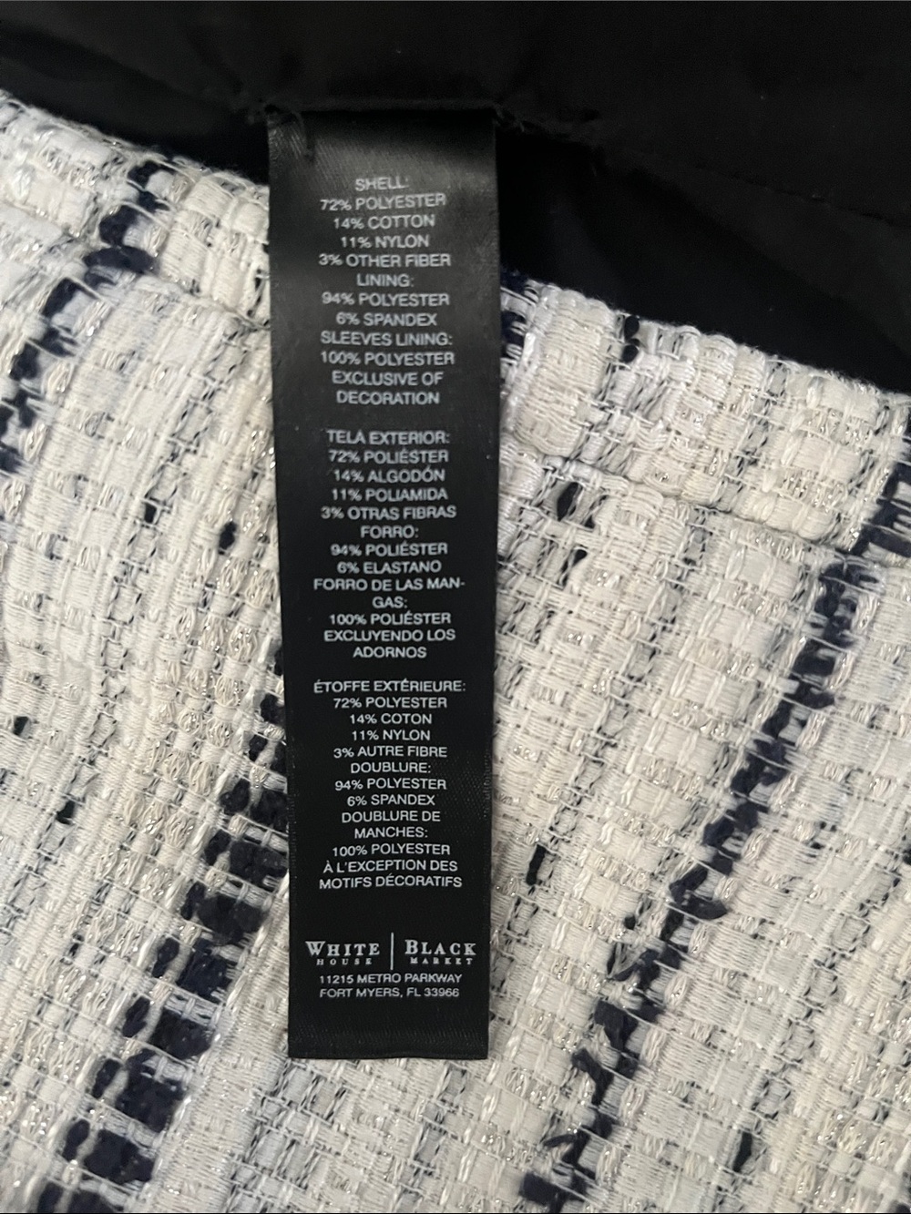 White House Black Market Black & White Tweed Jacket & Skirt - Picture 8 of 8